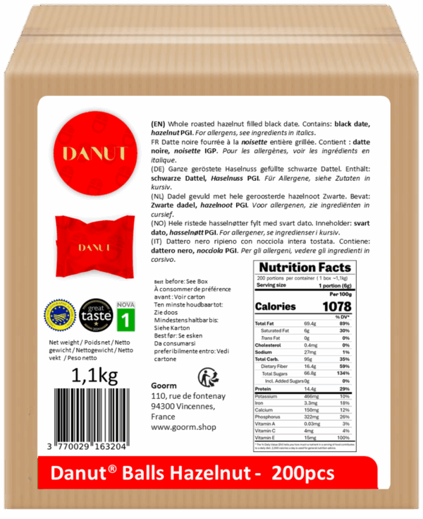 Danut® Balls Hazelnut </br> Box 1,1kg - 200 pcs